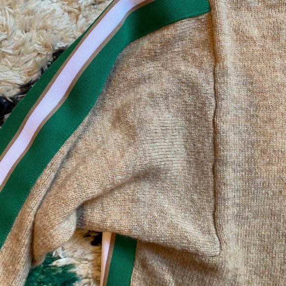 Sandro Natural Amour Striped Sleeve Sweater - Picture 3 of 4